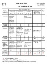 Giáo án Tuần 20 - Tiết 57 - Kiểm tra 45 phút môn hóa học 9